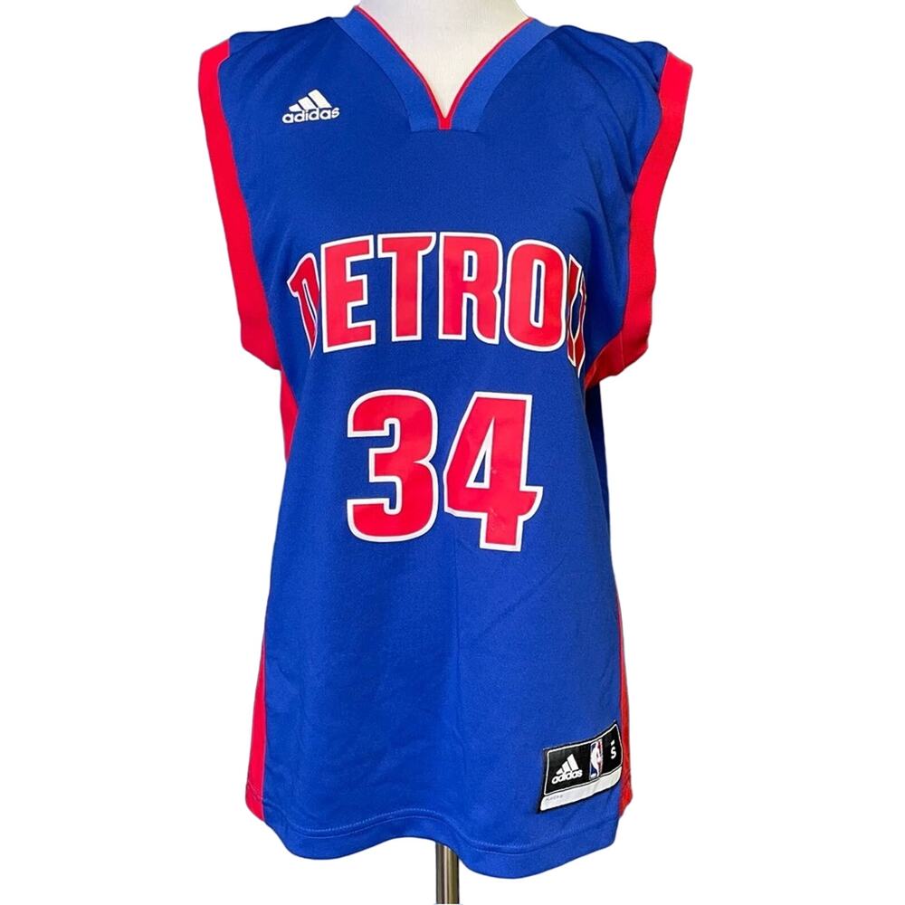 Detroit Pistons NBA Jersey Harris 34 Small Adidas Red Blue Basketball